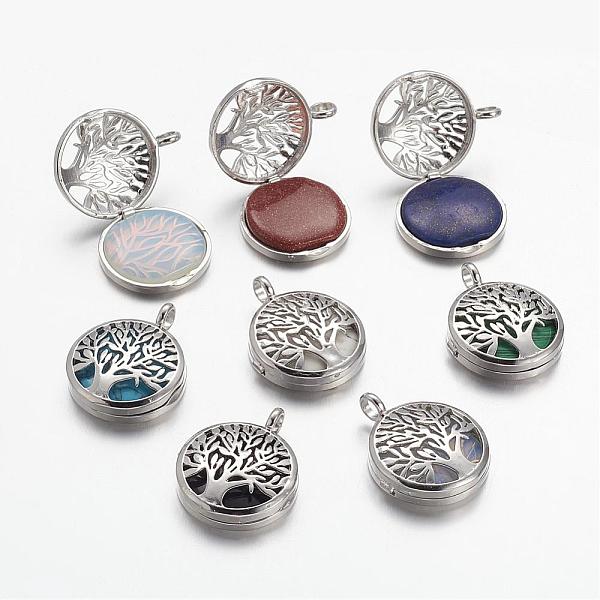 PandaHall Natural & Synthetic Gemstone Pendants, with Brass Diffuser Locket Findings, Flat Round with Tree, Platinum, 31x25x8mm, Hole: 4mm...
PandaHall Natural & Synthetic Gemstone Pendants, with Brass Diffuser Locket Findings, Flat Round with Tree, Platinum, 31x25x8mm, Hole: 4mm...