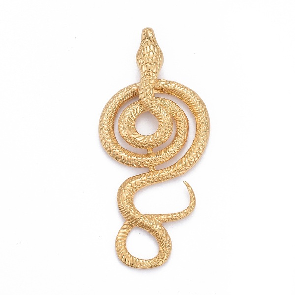 PandaHall 304 Stainless Steel Big Pendants, Snake, Golden, 73.5x34x6mm, Hole: 10mm 304 Stainless Steel Snake
PandaHall 304 Stainless Steel Big Pendants, Snake, Golden, 73.5x34x6mm, Hole: 10mm 304 Stainless Steel Snake