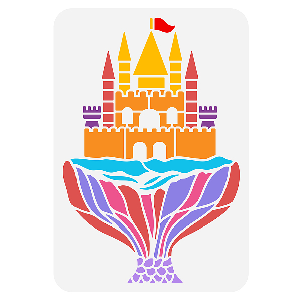 PandaHall FINGERINSPIRE Mermaid Castle Stencil for Painting 11.7x8.3 inch Hollow Out Mermaid's Tail Craft Stencil Reusable Plastic PET...
PandaHall FINGERINSPIRE Mermaid Castle Stencil for Painting 11.7x8.3 inch Hollow Out Mermaid's Tail Craft Stencil Reusable Plastic PET...
