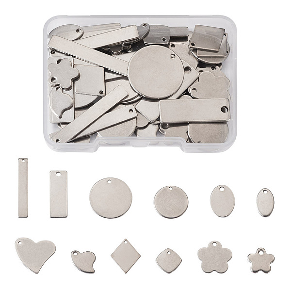 PandaHall 72Pcs 12 Style 201 Stainless Steel Stamping Blank Tag Pendants, Mixed Shapes, Stainless Steel Color, 11.5~32x5~20x0.7~1mm...
PandaHall 72Pcs 12 Style 201 Stainless Steel Stamping Blank Tag Pendants, Mixed Shapes, Stainless Steel Color, 11.5~32x5~20x0.7~1mm...