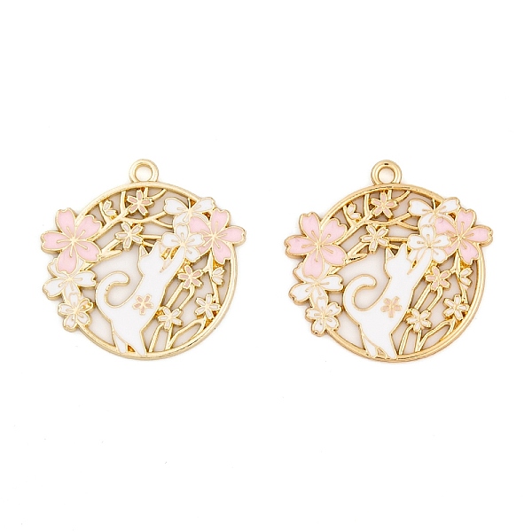 PandaHall Rack Plating Alloy Enamel Pendants, Golden, Flat Round with Cat & Flower Charm, Misty Rose, 28x29x1.5mm, Hole: 2mm Alloy+Enamel...
PandaHall Rack Plating Alloy Enamel Pendants, Golden, Flat Round with Cat & Flower Charm, Misty Rose, 28x29x1.5mm, Hole: 2mm Alloy+Enamel...