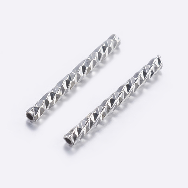PandaHall Brass Tube Beads, Tube, Faceted, Platinum, 14.5x1.5mm, Hole: 0.5mm Brass Tube
PandaHall Brass Tube Beads, Tube, Faceted, Platinum, 14.5x1.5mm, Hole: 0.5mm Brass Tube
