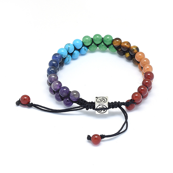 PandaHall Yoga Chakra Jewelry, Natural/Synthetic Mixed Stone Braided Bead Bracelets, with Alloy Findings, Yoga/Om Symbol Pattern, 2-1/8 inch..., Black
PandaHall Yoga Chakra Jewelry, Natural/Synthetic Mixed Stone Braided Bead Bracelets, with Alloy Findings, Yoga/Om Symbol Pattern, 2-1/8 inch..., Black