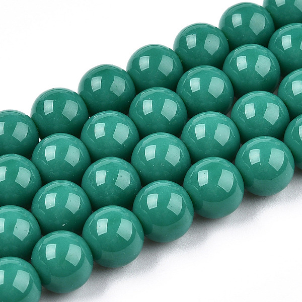 PandaHall Opaque Solid Color Glass Beads Strands, Round, Dark Cyan, 9.5~10mm, Hole: 1.5mm, about 40~42pcs/strand, 14.76~15.12 inch...
PandaHall Opaque Solid Color Glass Beads Strands, Round, Dark Cyan, 9.5~10mm, Hole: 1.5mm, about 40~42pcs/strand, 14.76~15.12 inch...