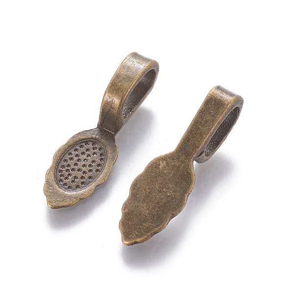 PandaHall Tibetan Style Alloy Glue-on Flat Pad Bails, Cadmium Free & Lead Free, Antique Bronze, 26x8x7mm, Hole: 5x8mm Alloy
PandaHall Tibetan Style Alloy Glue-on Flat Pad Bails, Cadmium Free & Lead Free, Antique Bronze, 26x8x7mm, Hole: 5x8mm Alloy