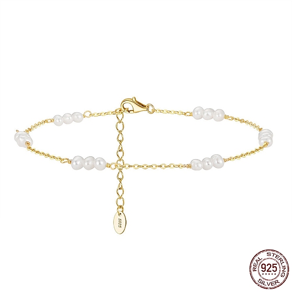 PandaHall Natural Freshwater Pearl Beaded Link Anklet with 925 Sterling Silver Cable Chain for Women, with S925 Stamp, Real 14K Gold Plated...
PandaHall Natural Freshwater Pearl Beaded Link Anklet with 925 Sterling Silver Cable Chain for Women, with S925 Stamp, Real 14K Gold Plated...