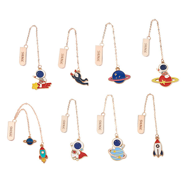 PandaHall Beadthoven 8Pcs 8 Style Planet & Astronaut & Rocket Zinc Alloy Bookmarks, with Enamel Pendants, for DIY Bookmark Making, Mixed..., Multicolor
PandaHall Beadthoven 8Pcs 8 Style Planet & Astronaut & Rocket Zinc Alloy Bookmarks, with Enamel Pendants, for DIY Bookmark Making, Mixed..., Multicolor