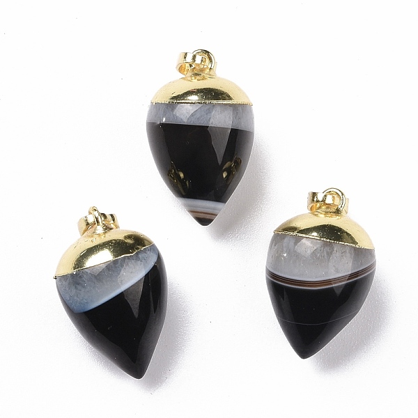 PandaHall Gemstone Pendant, with Eco-Friendly Brass, Lead Free & Cadmium Free, 25~25.5x15.5~16mm, Hole: 8x4.5mm Banded Agate Cone
PandaHall Gemstone Pendant, with Eco-Friendly Brass, Lead Free & Cadmium Free, 25~25.5x15.5~16mm, Hole: 8x4.5mm Banded Agate Cone
