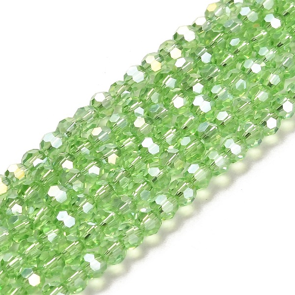 PandaHall Electroplate Glass Beads Strands, AB Color Plated, Faceted(32 Facets), Round, Light Green, 4mm, Hole: 0.5mm, about 100pcs/strand...
PandaHall Electroplate Glass Beads Strands, AB Color Plated, Faceted(32 Facets), Round, Light Green, 4mm, Hole: 0.5mm, about 100pcs/strand...