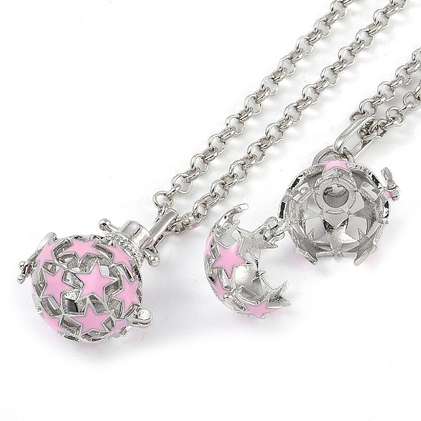 PandaHall Brass Enamel Pendant Necklaces, Iron Rolo Chains, Round with Star Pattern, Pearl Pink, 31.69 inch(805mm) Brass Round
PandaHall Brass Enamel Pendant Necklaces, Iron Rolo Chains, Round with Star Pattern, Pearl Pink, 31.69 inch(805mm) Brass Round