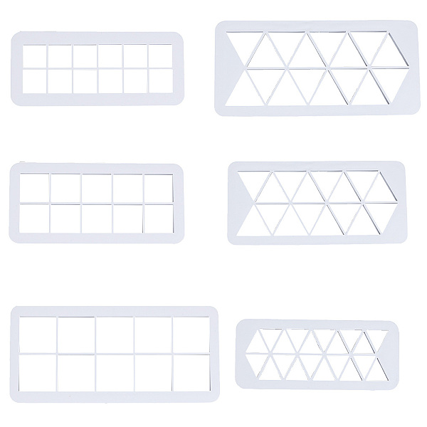 PandaHall SUNNYCLUE 2 Sets 2 Style Triangle & Square Food Grade Plastic Clay Cutter Set, Multi-Use Cookie Cutter, for Clay Biscuit Making..., White
PandaHall SUNNYCLUE 2 Sets 2 Style Triangle & Square Food Grade Plastic Clay Cutter Set, Multi-Use Cookie Cutter, for Clay Biscuit Making..., White