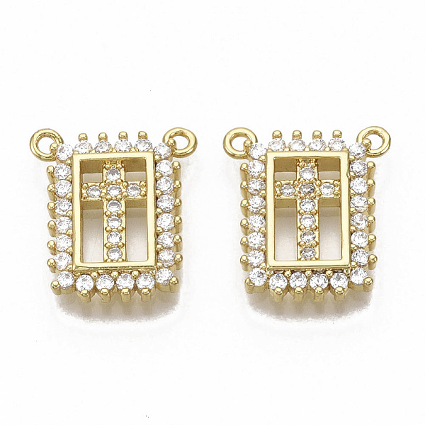 PandaHall Brass Micro Pave Cubic Zirconia Pendants, Nickel Free, Rectangle with Cross, Clear, Real 16K Gold Plated, 16x14x2.5mm, Hole: 1.2mm...
PandaHall Brass Micro Pave Cubic Zirconia Pendants, Nickel Free, Rectangle with Cross, Clear, Real 16K Gold Plated, 16x14x2.5mm, Hole: 1.2mm...