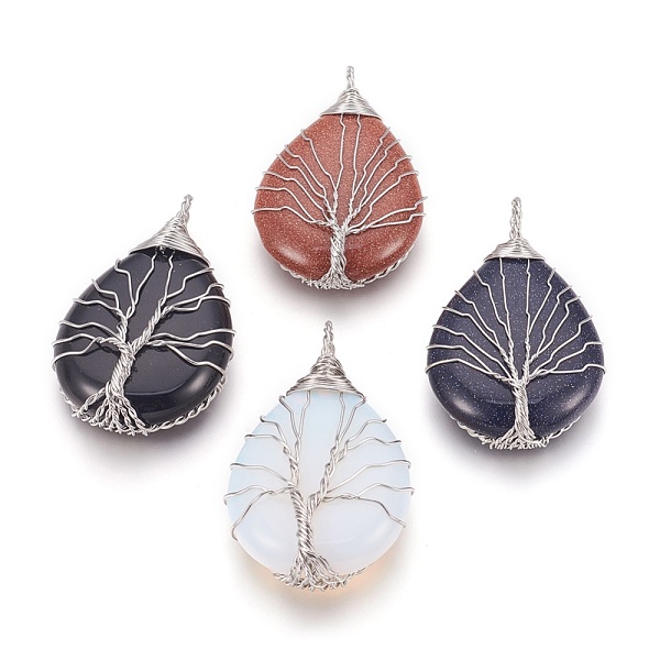 PandaHall Synthetic Gemstone Big Pendants, with Platinum Tone Brass Findings, teardrop, 51~53x29~31x8~10.5mm, Hole: 6~8x7~9mm Mixed Stone..., Multicolor
PandaHall Synthetic Gemstone Big Pendants, with Platinum Tone Brass Findings, teardrop, 51~53x29~31x8~10.5mm, Hole: 6~8x7~9mm Mixed Stone..., Multicolor