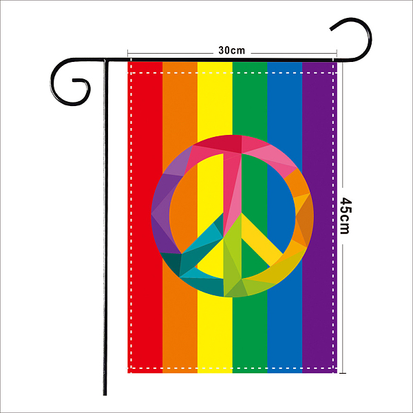 PandaHall Polyester Garden Flags, Pride/Rainbow Flag, for Home Garden Yard Decorations, Rectangle, Peace Sign Pattern, 45x30cm Polyester...
PandaHall Polyester Garden Flags, Pride/Rainbow Flag, for Home Garden Yard Decorations, Rectangle, Peace Sign Pattern, 45x30cm Polyester...