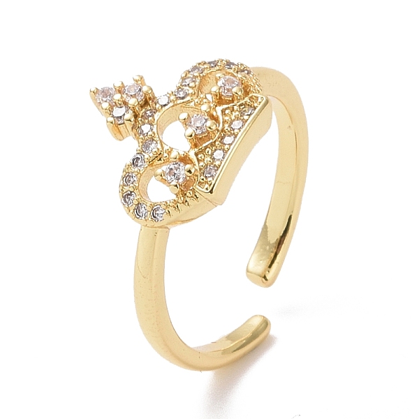 PandaHall Clear Cubic Zirconia Crown Open Ring, Brass Jewelry for Women, Cadmium Free & Lead Free, Real 18K Gold Plated, US Size 6 1/4...
PandaHall Clear Cubic Zirconia Crown Open Ring, Brass Jewelry for Women, Cadmium Free & Lead Free, Real 18K Gold Plated, US Size 6 1/4...