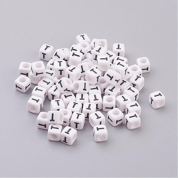 PandaHall Letter T White Letter Acrylic Cube Beads, Horizontal Hole, Size: about 6mm wide, 6mm long, 6mm high, hole: 3.2mm, about 300pcs/50g...
PandaHall Letter T White Letter Acrylic Cube Beads, Horizontal Hole, Size: about 6mm wide, 6mm long, 6mm high, hole: 3.2mm, about 300pcs/50g...