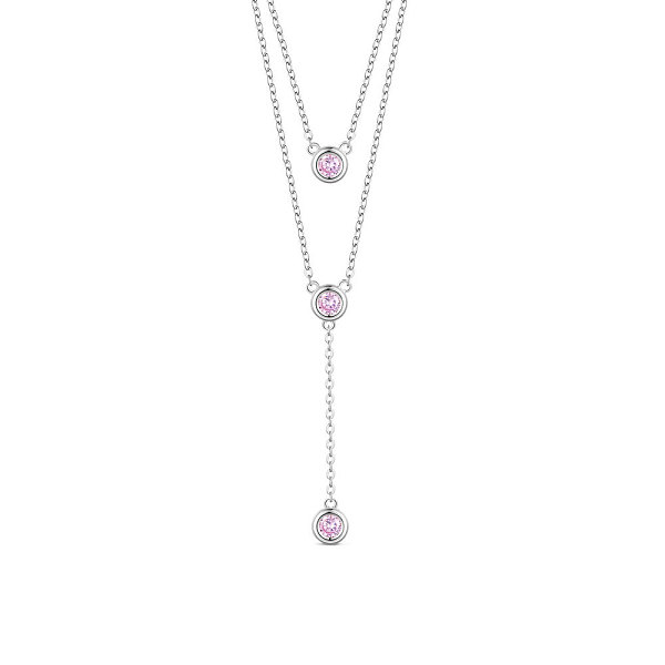 PandaHall SHEGRACE Rhodium Plated 925 Sterling Silver Two-Tiered Necklaces, with Three Round Pink AAA Cubic Zirconia Pendant, Platinum...
PandaHall SHEGRACE Rhodium Plated 925 Sterling Silver Two-Tiered Necklaces, with Three Round Pink AAA Cubic Zirconia Pendant, Platinum...