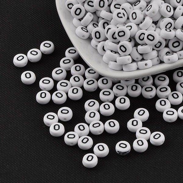 PandaHall Acrylic Beads, with Horizontal Hole, Letter, Flat Round, Letter.O, 7x4mm, Hole: 1mm, about 146pcs/20g Acrylic Flat Round White
PandaHall Acrylic Beads, with Horizontal Hole, Letter, Flat Round, Letter.O, 7x4mm, Hole: 1mm, about 146pcs/20g Acrylic Flat Round White