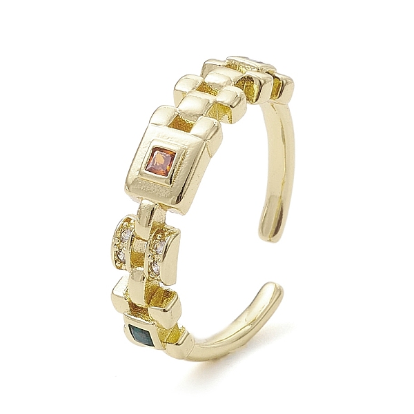 PandaHall Rack Plating Brass Micro Pave Cubic Zirconia Open Cuff Rings, Square, Real 18K Gold Plated, Inner Diameter: 16.4mm Brass+Cubic...
PandaHall Rack Plating Brass Micro Pave Cubic Zirconia Open Cuff Rings, Square, Real 18K Gold Plated, Inner Diameter: 16.4mm Brass+Cubic...