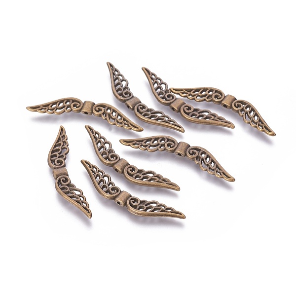 PandaHall Tibetan Style Alloy Beads, Wing, Antique Bronze, Lead Free and Cadmium Free, 51x14x4mm, Hole: 2mm, about 370pcs/1000g Alloy Wing
PandaHall Tibetan Style Alloy Beads, Wing, Antique Bronze, Lead Free and Cadmium Free, 51x14x4mm, Hole: 2mm, about 370pcs/1000g Alloy Wing
