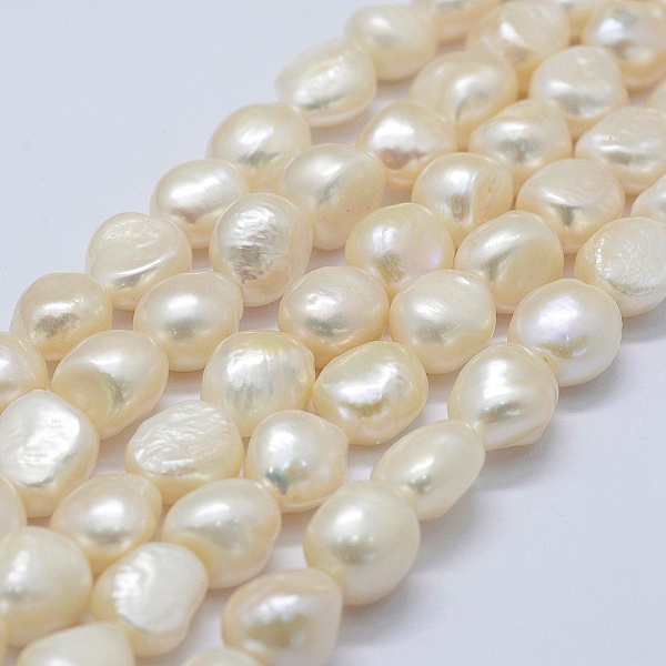 PandaHall Natural Cultured Freshwater Pearl Beads Strands, Potato, Old Lace, 11~12x11~12x8~9mm, Hole: 0.2mm, about 30pcs/strand, 14.1 inch...
PandaHall Natural Cultured Freshwater Pearl Beads Strands, Potato, Old Lace, 11~12x11~12x8~9mm, Hole: 0.2mm, about 30pcs/strand, 14.1 inch...