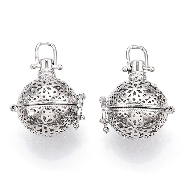 PandaHall Brass Cage Pendants, For Chime Ball Pendant Necklaces Making, Hollow, Round with Flower, Platinum, 28x25.5x21mm, Hole: 6x5mm...
PandaHall Brass Cage Pendants, For Chime Ball Pendant Necklaces Making, Hollow, Round with Flower, Platinum, 28x25.5x21mm, Hole: 6x5mm...