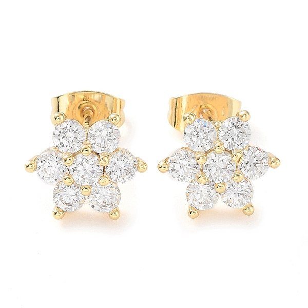 PandaHall Brass Micro Pave Cubic Zirconia Stud Earrings, Snowflake Jewelry for Women, Golden, 9.5x11mm Cubic Zirconia Snowflake Clear
PandaHall Brass Micro Pave Cubic Zirconia Stud Earrings, Snowflake Jewelry for Women, Golden, 9.5x11mm Cubic Zirconia Snowflake Clear