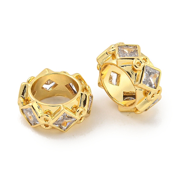 PandaHall Rack Plating Brass MIcro Pave Clear Cubic Zirconia European Beads, Large Hole Beads, Long-Lasting Plated, Lead Free & Cadmium Free...
PandaHall Rack Plating Brass MIcro Pave Clear Cubic Zirconia European Beads, Large Hole Beads, Long-Lasting Plated, Lead Free & Cadmium Free...