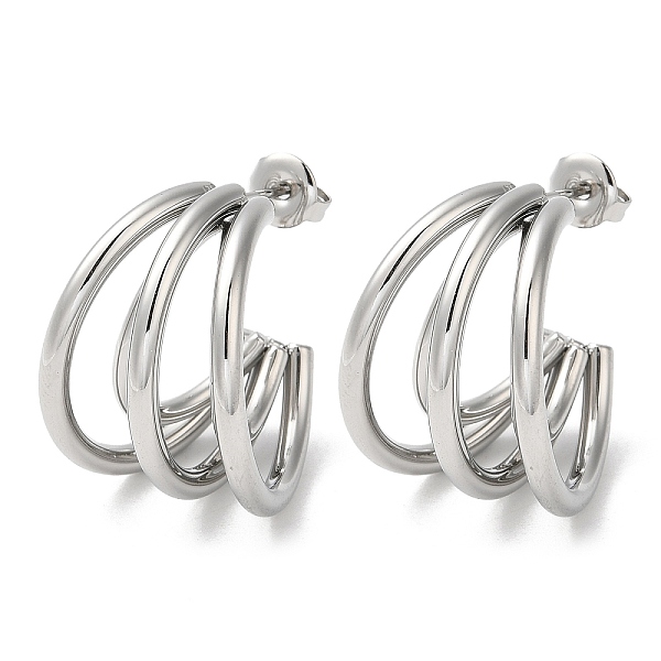 PandaHall 304 Stainless Steel Stud Earrings, Split Earrings, Half Hoop Earrings, Stainless Steel Color, 25x18mm 304 Stainless Steel
PandaHall 304 Stainless Steel Stud Earrings, Split Earrings, Half Hoop Earrings, Stainless Steel Color, 25x18mm 304 Stainless Steel