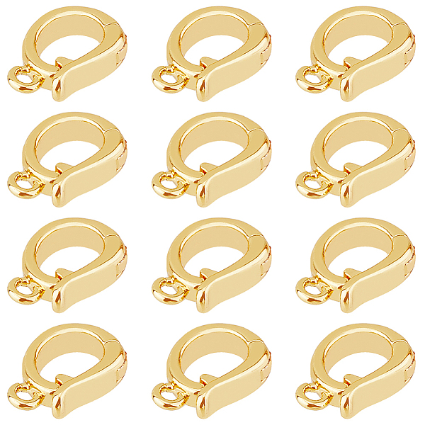 PandaHall HOBBIESAY 12Pcs Brass Fold Over Clasps, with Loop, Real 18K Gold Plated, 10x7x2.5mm, Hole: 1.2mm Brass
PandaHall HOBBIESAY 12Pcs Brass Fold Over Clasps, with Loop, Real 18K Gold Plated, 10x7x2.5mm, Hole: 1.2mm Brass