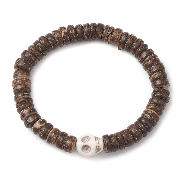PandaHall Coconut Disc Beaded Stretch Bracelets, Halloween Skull Synthetic Turquoise Bracelets for Women Men, Coconut Brown, Inner Diameter...
PandaHall Coconut Disc Beaded Stretch Bracelets, Halloween Skull Synthetic Turquoise Bracelets for Women Men, Coconut Brown, Inner Diameter...