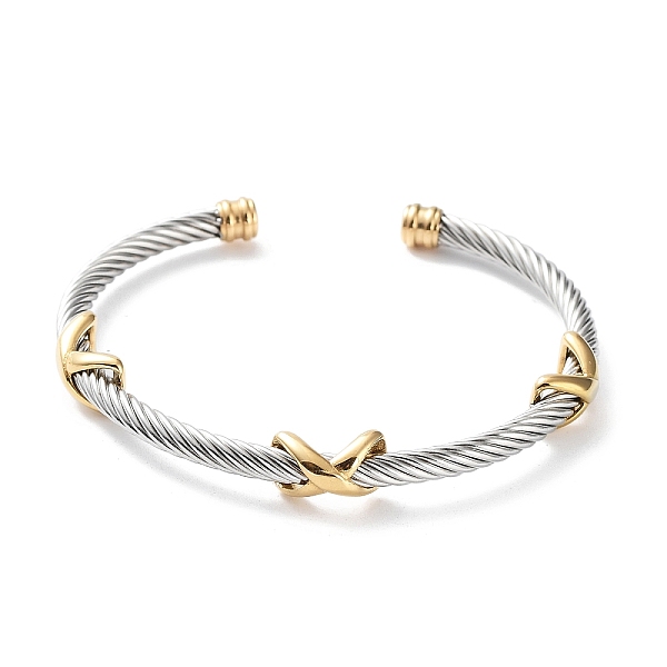 PandaHall 304 Stainless Steel Twisted Infinity Cuff Bangles, Golden & Stainless Steel Color, Inner Diameter: 2-1/4 inch(5.8cm) 304 Stainless...
PandaHall 304 Stainless Steel Twisted Infinity Cuff Bangles, Golden & Stainless Steel Color, Inner Diameter: 2-1/4 inch(5.8cm) 304 Stainless...