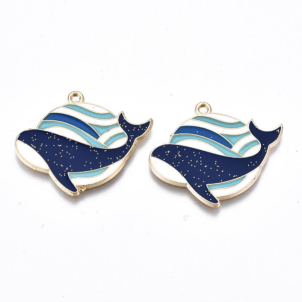 PandaHall Eco-Friendly Alloy Enamel Pendants, Cadmium Free & Lead Free & Nickel Free, Whale, Light Gold, Royal Blue, 25x31x1.2mm, Hole...
PandaHall Eco-Friendly Alloy Enamel Pendants, Cadmium Free & Lead Free & Nickel Free, Whale, Light Gold, Royal Blue, 25x31x1.2mm, Hole...
