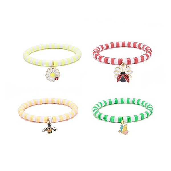 PandaHall 4Pcs 4 Styles Insect Theme Alloy Enamel Stretch Charm Bracelets, with Polymer Clay Heishi Beads, Butterfly/Bee/Ladybug, Golden..., Multicolor
PandaHall 4Pcs 4 Styles Insect Theme Alloy Enamel Stretch Charm Bracelets, with Polymer Clay Heishi Beads, Butterfly/Bee/Ladybug, Golden..., Multicolor