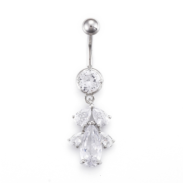 PandaHall Piercing Jewelry, Brass Cubic Zirciona Navel Ring, Belly Rings, with 304 Stainless Steel Bar, Platinum, 40mm, Bar: 15 Gauge(1.5mm)..., Clear
PandaHall Piercing Jewelry, Brass Cubic Zirciona Navel Ring, Belly Rings, with 304 Stainless Steel Bar, Platinum, 40mm, Bar: 15 Gauge(1.5mm)..., Clear
