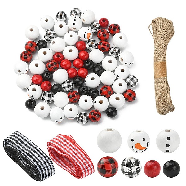 PandaHall DIY Christmas Snowman Pendant Decoration Making Kit, Including Dyed Natural Wood Beads, Round, Jute String, Polyester Ribbon, for..., Multicolor
PandaHall DIY Christmas Snowman Pendant Decoration Making Kit, Including Dyed Natural Wood Beads, Round, Jute String, Polyester Ribbon, for..., Multicolor