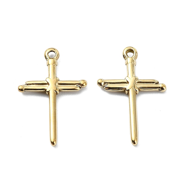 PandaHall 304 Stainless Steel Pendants, Cross Charm, Real 14K Gold Plated, 19x12x2mm, Hole: 1mm 304 Stainless Steel Cross
PandaHall 304 Stainless Steel Pendants, Cross Charm, Real 14K Gold Plated, 19x12x2mm, Hole: 1mm 304 Stainless Steel Cross