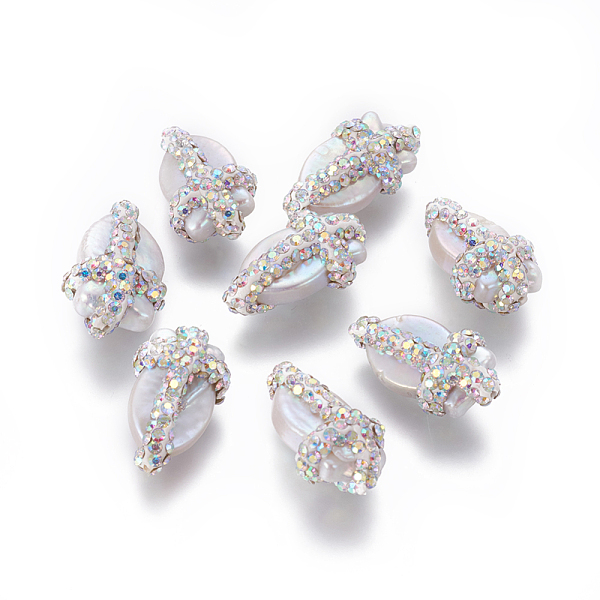PandaHall Natural Cultured Freshwater Pearl Beads, with Polymer Clay Rhinestone, Fish, White, 20~24x12~14x9~11mm, Hole: 0.8mm Pearl Fish...
PandaHall Natural Cultured Freshwater Pearl Beads, with Polymer Clay Rhinestone, Fish, White, 20~24x12~14x9~11mm, Hole: 0.8mm Pearl Fish...