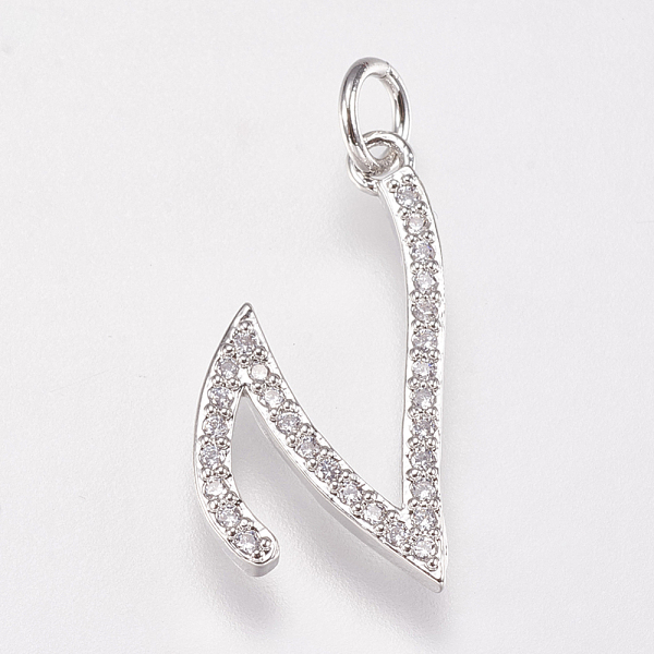 PandaHall Brass Micro Pave Cubic Zirconia Letter Pendants, Letter.V, 10x20x2mm, Hole: 3mm Brass+Cubic Zirconia Letter V Clear
PandaHall Brass Micro Pave Cubic Zirconia Letter Pendants, Letter.V, 10x20x2mm, Hole: 3mm Brass+Cubic Zirconia Letter V Clear