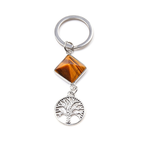 PandaHall Natural Tiger Eye Pyramid Detachable Pendant Keychain, Metal Tree of Life Charm for Car Key Bag Ornaments, 6.6x2cm Tiger Eye Tree...
PandaHall Natural Tiger Eye Pyramid Detachable Pendant Keychain, Metal Tree of Life Charm for Car Key Bag Ornaments, 6.6x2cm Tiger Eye Tree...