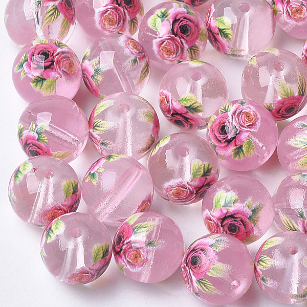 PandaHall Printed & Spray Painted Transparent Glass Beads, Round with Flower Pattern, Pink, 8~8.5x7.5mm, Hole: 1.4mm Glass Flower Pink
PandaHall Printed & Spray Painted Transparent Glass Beads, Round with Flower Pattern, Pink, 8~8.5x7.5mm, Hole: 1.4mm Glass Flower Pink