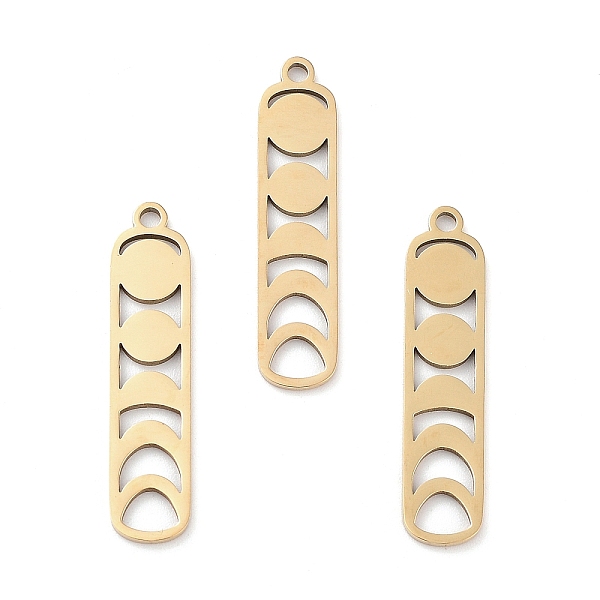 PandaHall 304 Stainless Steel Pendants, Laser Cut, Moon Phases Charm, Real 18K Gold Plated, 28.5x6.5x1mm, Hole: 1mm 304 Stainless Steel Moon
PandaHall 304 Stainless Steel Pendants, Laser Cut, Moon Phases Charm, Real 18K Gold Plated, 28.5x6.5x1mm, Hole: 1mm 304 Stainless Steel Moon