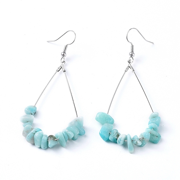 PandaHall Dangle Earrings, with Gemstone Chips, Platinum Plated Brass Earring Hooks and teardrop, Pendants, 71~75mm, Pendant: 53.5~59mm, Pin...
PandaHall Dangle Earrings, with Gemstone Chips, Platinum Plated Brass Earring Hooks and teardrop, Pendants, 71~75mm, Pendant: 53.5~59mm, Pin...