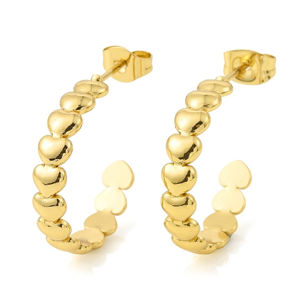 PandaHall 304 Stainless Steel Heart Stud Earrings, Half Hoop Earrings for Women, Golden, 20.5x4mm, Pin: 0.7mm 304 Stainless Steel Heart
PandaHall 304 Stainless Steel Heart Stud Earrings, Half Hoop Earrings for Women, Golden, 20.5x4mm, Pin: 0.7mm 304 Stainless Steel Heart