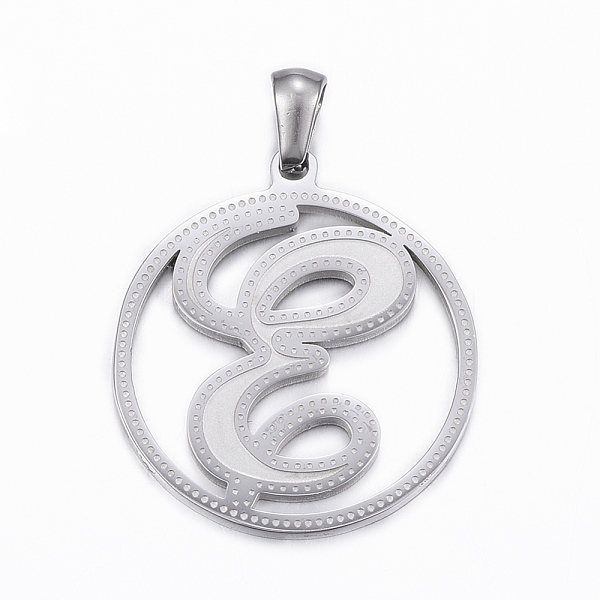 PandaHall 304 Stainless Steel Pendants, Flat Round with Letter.E, Stainless Steel Color, 28x25x1.2mm, Hole: 6x3mm 304 Stainless Steel Letter...
PandaHall 304 Stainless Steel Pendants, Flat Round with Letter.E, Stainless Steel Color, 28x25x1.2mm, Hole: 6x3mm 304 Stainless Steel Letter...