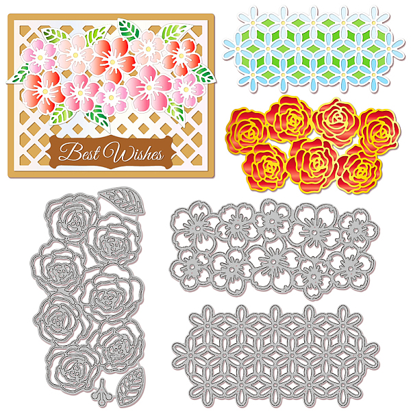 PandaHall GLOBLELAND 3 Sets Flower Strip Frame Cutting Dies for Card Making Rose Daisy Carbon Steel Embossing Stencils Template for...
PandaHall GLOBLELAND 3 Sets Flower Strip Frame Cutting Dies for Card Making Rose Daisy Carbon Steel Embossing Stencils Template for...