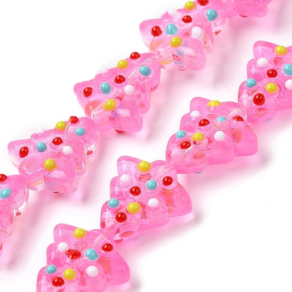 PandaHall Handmade Bumpy Glass Beads Strands, Dyed & Heated, Dyed & Heated, with Enamel, Christmas Trees, Hot Pink, 16~16.5x14.5~15x7~7.5mm...
PandaHall Handmade Bumpy Glass Beads Strands, Dyed & Heated, Dyed & Heated, with Enamel, Christmas Trees, Hot Pink, 16~16.5x14.5~15x7~7.5mm...