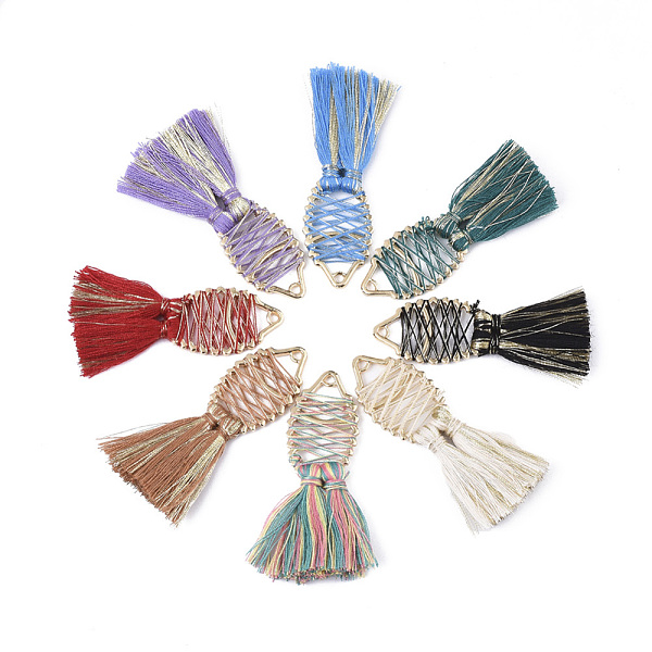 PandaHall Cotton Thread Tassel Big Pendant Decorations, with Metallic Cord and Alloy Findings, Long-Lasting Plated, Fish, Mixed Color..., Multicolor
PandaHall Cotton Thread Tassel Big Pendant Decorations, with Metallic Cord and Alloy Findings, Long-Lasting Plated, Fish, Mixed Color..., Multicolor