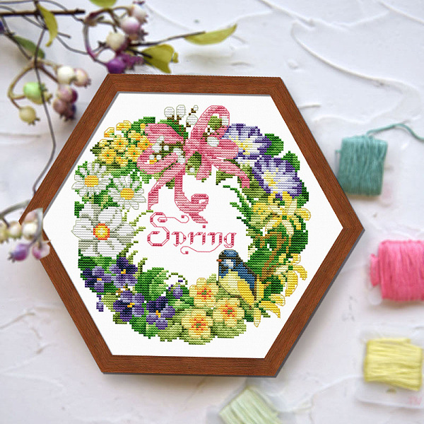 PandaHall Spring Theme Flower Pattern Cross-stitch Beginner Kits, including Embroidery Fabric & Thread, Needle, Colorful, 370x370mm Cloth...
PandaHall Spring Theme Flower Pattern Cross-stitch Beginner Kits, including Embroidery Fabric & Thread, Needle, Colorful, 370x370mm Cloth...