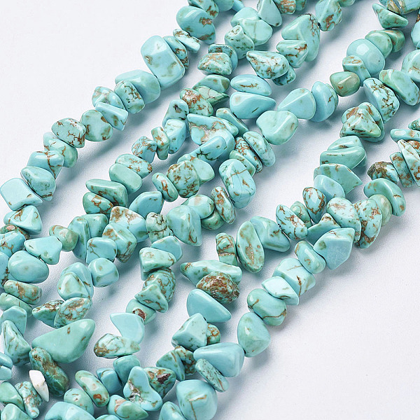 PandaHall Synthetic Turquoise Beads Strands, Dyed, Chips, 5~8x5~8mm, Hole: 0.8mm, 31inch Synthetic Turquoise Chip Green
PandaHall Synthetic Turquoise Beads Strands, Dyed, Chips, 5~8x5~8mm, Hole: 0.8mm, 31inch Synthetic Turquoise Chip Green
